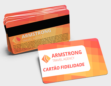 Cartão Fidelidade com Arte Única em PVC 0,76mm Cristal Frente e Verso Fosco 8,5x5,4cm - 4x4 - 100 unid
